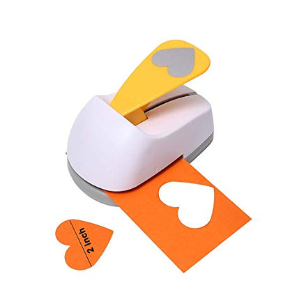 Craft Lever Punch 2 inch Heart Paper Punch Professional Tool for Valentine's Day Paper Crafting DIY Projects，Gifts，Stationery，Education，Greeting Cards Arts Fun Projects - color: Heart