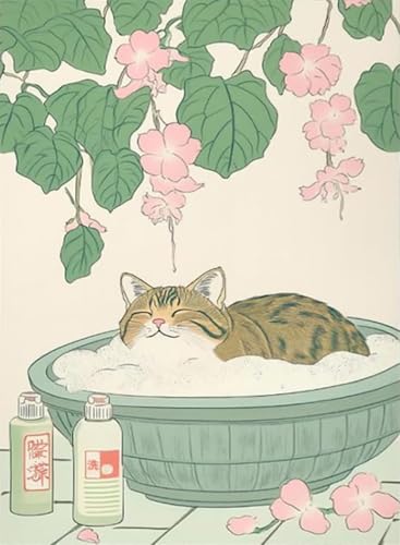 ARPADAMO Diamond Art Kits for Adults,cat Diamond Painting Kits 12x16in | Diamond Painting Kit - Sparkling Full Drill Design Perfect for Home Decor, Holiday Gifting, And Relaxing Crafting 12x16inch - color: DP01822