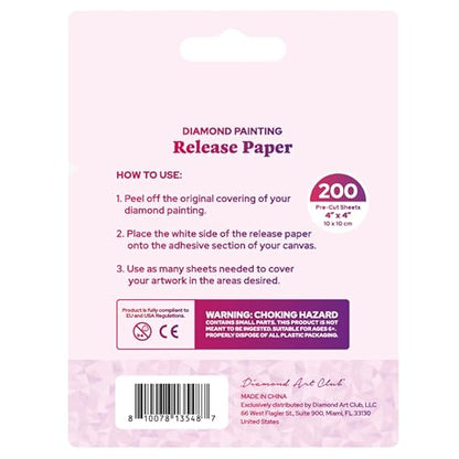 DIAMOND ART CLUB 200-Piece Diamond Painting Release Paper Pack