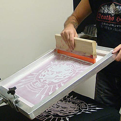 2 Pieces 2 Sizes Screen Printing Squeegee, 75 Durometer Wooden for Scraper Rubberwood Silk Print, 9.4 and 11.8 inch