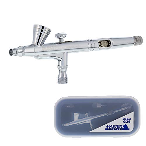 Master Airbrush G26 Multi-Purpose Dual-Action Gravity Feed Airbrush Gun | 0.2mm Tip, 1/16 oz Cup, Cutaway Handle, Air Brush Gun for Fine Art, Aerografo Illustration, Hobby, and Cake Decorating