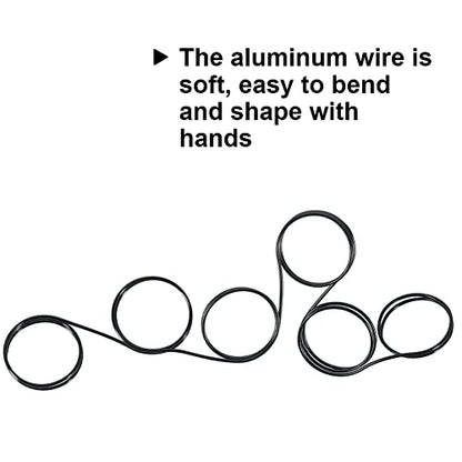 18 Gauge Aluminum Craft Wire, 165 Feet 1mm Bendable Metal Wire for Jewelry Making, Sculpting, Modelling, Wreath Making, Floral Making, Beading, Wire Wrapping (Black) - color: Black