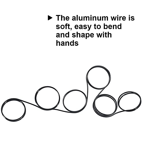 18 Gauge Aluminum Craft Wire, 165 Feet 1mm Bendable Metal Wire for Jewelry Making, Sculpting, Modelling, Wreath Making, Floral Making, Beading, Wire Wrapping (Black) - color: Black