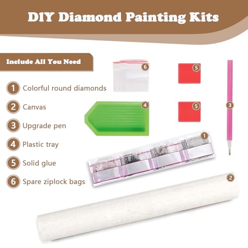 Xoaoes Cat Diamond Art Kits for Adults, Animals 5D Diamond Painting Kits - color: CM037