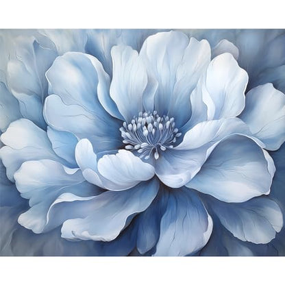Natuyalo Paint by Numbers for Adults - DIY Adult Paint by Number Kits Painting on Canvas Blue Flower Painting by Numbers for Beginners, Art Craft Kits for Adults (16x20 Inch) - color: ART-05