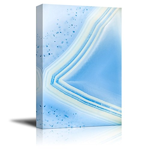 wall26 Canvas Wall Art - Blue Agate Pattern - Giclee Print Gallery Wrap Modern Home Art Ready to Hang - 12x18 inches - color: Artwork - 09, size: 18"L x 12"W