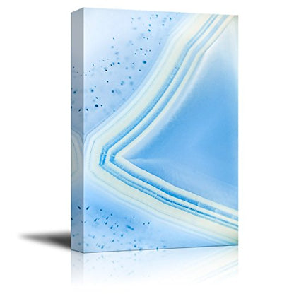 wall26 Canvas Wall Art - Blue Agate Pattern - Giclee Print Gallery Wrap Modern Home Art Ready to Hang - 12x18 inches - color: Artwork - 09, size: 18"L x 12"W