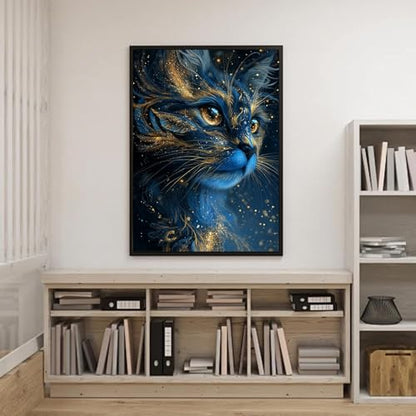 Black Cat Diamond Art Kits for Adults, Easy 5D Diamond Art 12X16 Inch - color: cat 06
