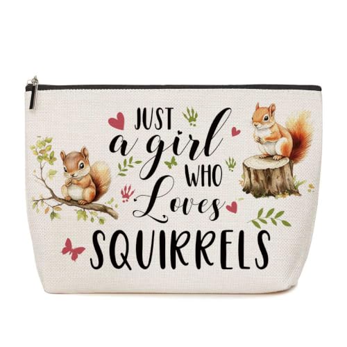 Lovdazzles Squirrel Gifts for Girls Makeup Bag Funny Animal Cosmetic Bag - color: Multicolor 1761