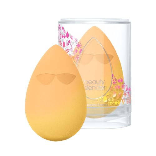Beautyblender Sunshade Makeup Sponge, Streak-Free Finish, Vegan | Super-soft blending foam for sunscreen & sunless tanning lotion, reusable & washable, vegan & cruelty-free, made in USA - color: Sunshade