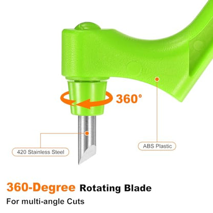 HARFINGTON Craft Cutting Tools 15/30/45 Degree Blades 360 Degree Rotating Blade Stainless Steel Cutter Pen Knife with Mat for DIY Crafts Stencils Scrapbooks, Green - color: Green