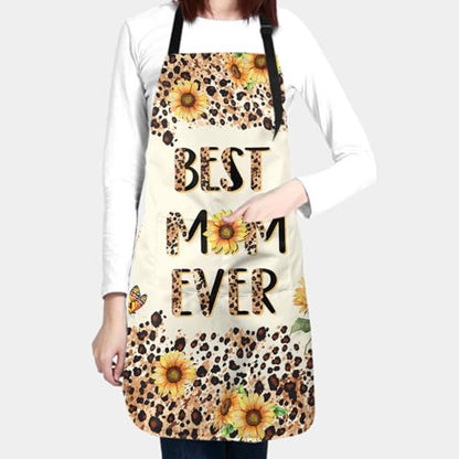 Giwawa Unisex Adult Apron Waterproof Stain Resistant Kitchen Cooking Apron with 2 Pockets for BBQ Grill Painting - color: Best Mom Ever