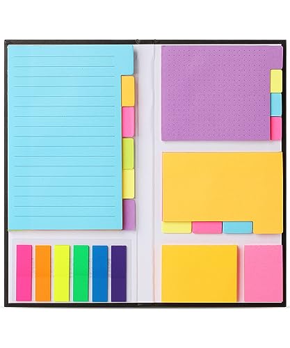 Mr. Pen- Sticky Notes Set, 410 Pack, Ruled, Dotted & Blank Notes | with 150 Index Tabs, Divider Sticky Pads for Bible Study, Office, School, Planning - color: Vibrant, size: 1 Set