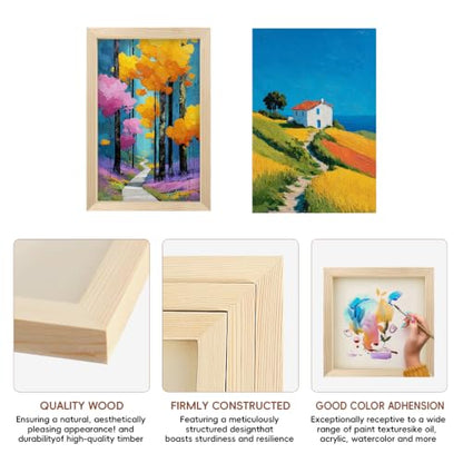10 Pack 4x6 Inch Unfinished Wood Panel Boards for DIY Painting Art Crafts - size: 4"×6" 10 Pack