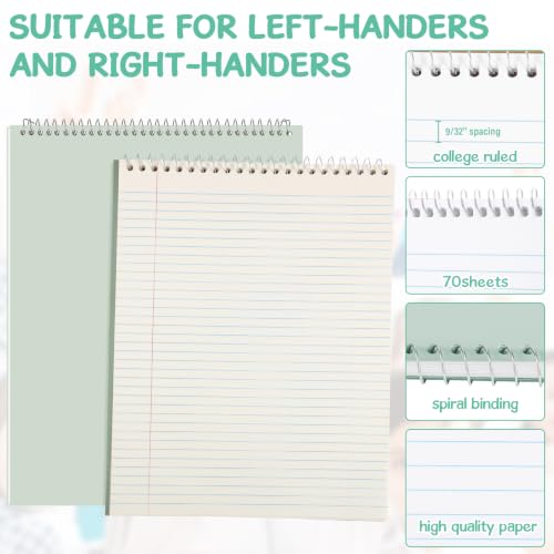 Maitys 6 Pcs Steno Spiral Notebooks, Pastel Color, Boho Style - color: Pastel Color, style: Boho Style