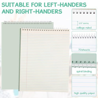 Maitys 6 Pcs Steno Spiral Notebooks, Pastel Color, Boho Style - color: Pastel Color, style: Boho Style