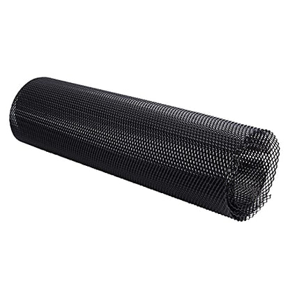 AggAuto Universal 40"x13" Car Grill Mesh 4x8mm Rhombic Hole Black | Aluminum Alloy Automotive Grille Insert Bumper, One of the Most Multifunctional Shape Grids 100x33cm - size: 4x8mm Rhombus - Black