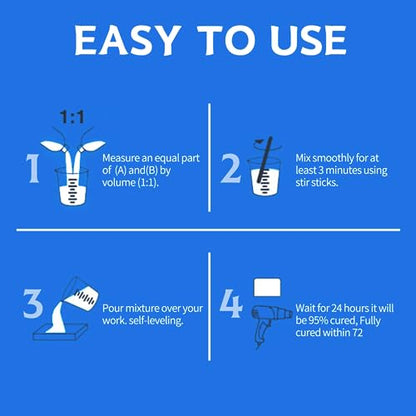 Epoxy Resin Kit, 2 Gallon Epoxy Resin Crystal Clear Not Yellowing No Bubble Self Leveling for DIY Molds Wood Jewelry Table Tops Bar Top Casting Coating Crafts Supplies Easy Mix 1:1 Ratio - size: 2 Gallon