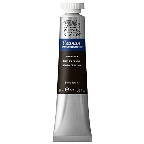 Winsor & Newton Cotman Watercolor Paint, 21ml Tube, Lamp Black | Introductory Watercolor made with Fine Art Pigments, Perfect for Beginners, Lightfast & Permanent, Good Tinting Strength - color: Lamp Black, style: 0.71-oz Tube