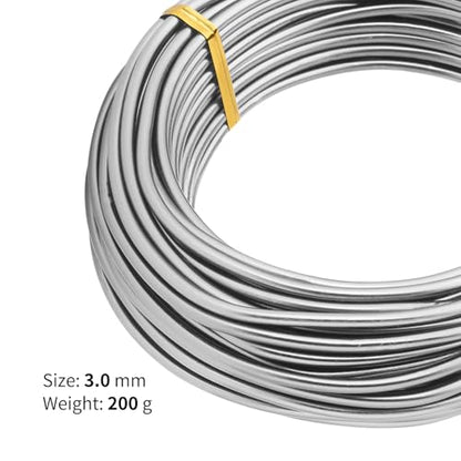 Bonsai Training Aluminum Wire, 3.0mm 9 Gauge Silvery 200g, Bendable Anodized Craft Wire, Flexible Armature Wire for Bonsai Tree Shaping, DIY Handcraft and Model Making(Silvery-3.0) - color: Silver, size: 9 Gauge
