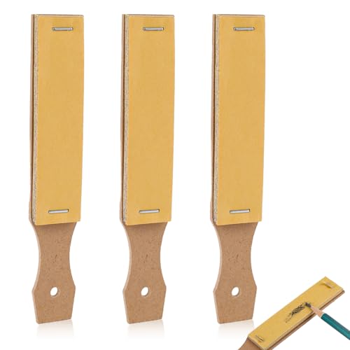 Pencil Sandpaper Sharpener Blocks, 3 PCS Sandpaper Block for Drawing Crayons Charcoal Sharpener Sketch Pencil Sharpeners Lead Pointer Art Drawing Tool for Pastel Sticks for Artist Sketch Beginner