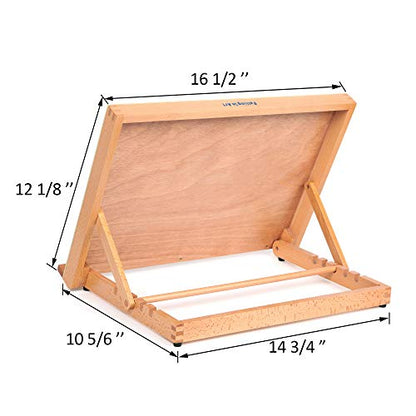 Falling in Art 5 Position Wood Drafting Table Easel Drawing&Sketching Board | 16 1/2 Inches by 12 1/8 Inches - style: 16 1/2 L * 12 1/8 W