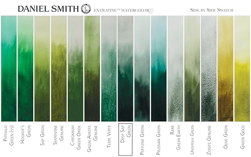 Daniel Smith Extra Fine Watercolor Paint, 5ml Tube, Deep Sap Green, 284610175 - color: Deep Sap Green