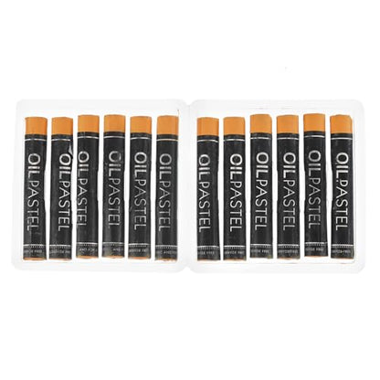 PATIKIL Dark Yellow Oil Pastels, 12Pcs Soft Oil Crayons Creamy Pastels Stick Art Supplies for Art Painting Drawing Blending Graffiti for Artists Beginners - color: Dark Yellow