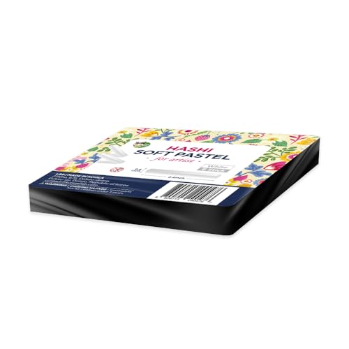 HA SHI Soft Chalk Pastels for Adult Artists, White, 6 Square Sticks - color: White (6 Sticks)