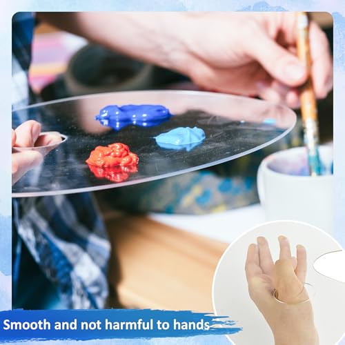 4 Pcs Large Acrylic Paint Palette Tray, 12 x 16 Inch | Clear,NonStick Paint Tray, for Acrylic Painting, Easy Clean