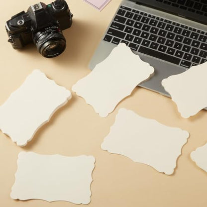 50 Pack Blank Kraft Greeting Cards, Cream, 4x6IN | Thick Cardstock Paper, For DIY Gift Cards, Menus, Baby Shower Invitations, Wedding Invitations - color: Cream, size: 4x6IN