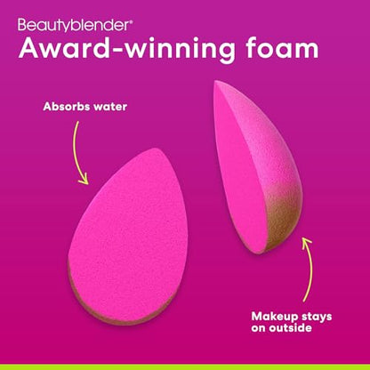 Beautyblender Original Pink Makeup Sponge | Super-Soft Blending Foam for Foundations, Powders and Creams | Reusable & Washable, Vegan & Cruelty-Free, Streak-Free Finish - color: Original Pink