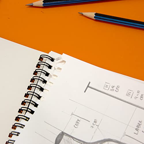 BAZIC Products Spiral Sketch Pad, Top Bound, 6 x 8 in, 50 Sheets, 2-Pack - color: 50 Sheets - 6"x8", size: 2-Pack