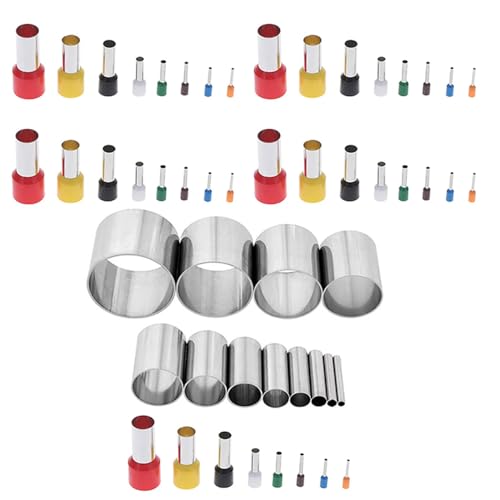 52PCS Stainless Steel Clay Cutter Round Circle Shape Cutter Ceramics Dotting Baking Ring Mold Cutter for Polymer Clay Pottery Handmade DIY Craft (52)