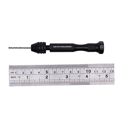 Precision Pin Vise Hand Drill Manual w/Micro Twist Drill Bits Set 0.5-3.0mm | Rotary Tool Craft Drill for Jewelry Making, Wood, Plastic, Resin, PCB,Miniature, Beads, Clay Etc Manual Making DIY Drilling