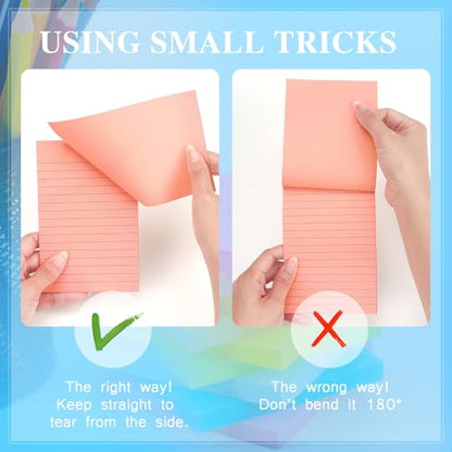 Early Buy Lined Sticky Notes, 4x6 in, 6 Pads, 45 Sheets/Pad (Pink) - color: Pink