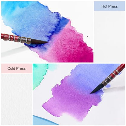 Lightwish Square Watercolor Journal,100% Cotton,300gsm/140lb,Acid-Free,24 Sheets Cold Press Watecolor Sketchbook for Artists Adults Students,6.29 * 6.29 Inches(Blue Starry Sky) - color: Blue Starry Sky