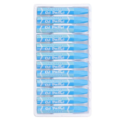 PATIKIL Sky Blue Oil Pastels, 12Pcs Soft Oil Crayons Vibrant and Creamy Pastels Stick Art Supplies for Art Painting Drawing Blending Graffiti for Artists Beginners - color: Sky Blue