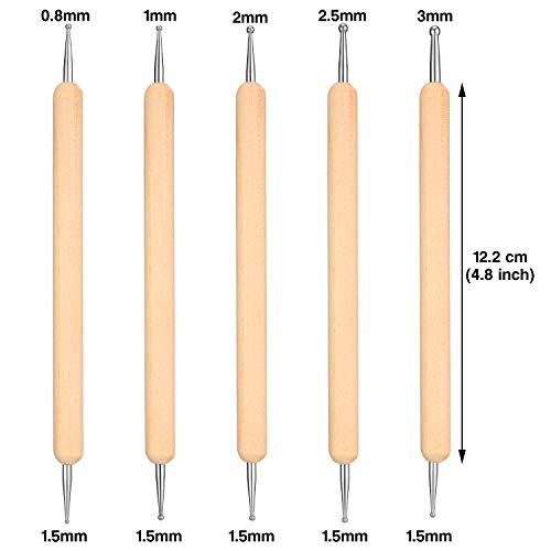 Outus 100 Sheets White Carbon Graphite Transfer Paper A4 Size Tracing Carbon Copy Graphite Paper with 5 Embossing Stylus Tracing Stylus Dotting Tools for Dark Cloth Fabric Embroidery and Wood - color: White