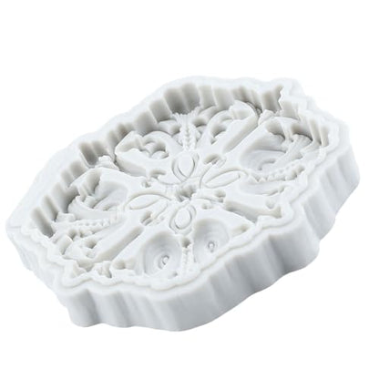 Baroque Scroll Relief Polymer Clay Mold Baroque Lace Silicone Molds | Embossed Sculpture DIY Craft Epoxy Resin Casting Polymer Clay Tools Crafts Air Dry Jewelry Making - color: Style Q