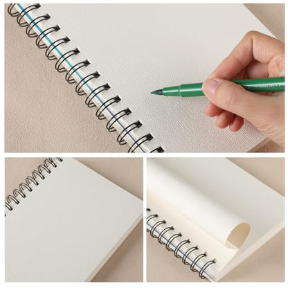 Jetec 12 Pcs 5.5 x 8.5 Inch Watercolor Paper Pad 140lb 300gsm Watercolor Pad Art Supply Acid Free Paper 30 Sheets Each Spiral Bound for Paint Pencil Ink Charcoal Pastel Acrylic Wet Dry Media Artist