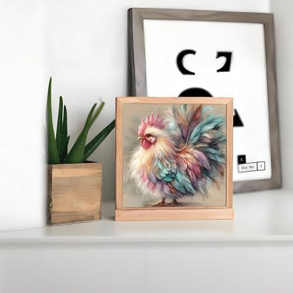Shouruihua Diamond Painting Kit for Adult, Colorful Rooster Diamond Art Kit | Funny Chicken, Gem Art, Diamond Dotz Kits, Silly Animal Diamond Dots, Full Round Drill Diamond Painting Kits, 11.8x11.8 in - color: Colorful Rooster