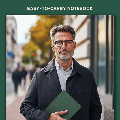 Beechmore Books A4 8.5x11 Mixed Media Sketchbook 160 GSM/98LB with Gift Box - color: Dartmouth Green, size: A4 - 8.5" x 11.5" Large