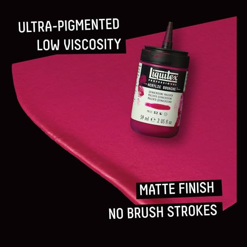 Liquitex Acrylic Gouache Paint Set, 6 x 59ml (2-oz), Primaries | Ultra pigmented, low viscosity, flat matte finish, no brush strokes, permanent & non-cracking & perfect for color-blocking - style: Primaries Set 6 x 59ml (2-oz)