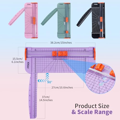 A4 Paper Cutter Slider 12 Inch Paper Trimmer Photo Cutter, Purple - color: Purple