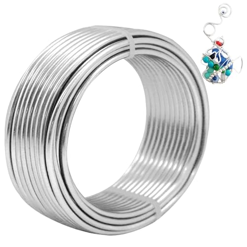 Aluminum Craft Wire, 3mm×11m Bendable Metal Wire for Jewelry Making, Sculpting, Floral Making, Wreath Making, Crafting, Wire Wrapping, Christmas Ornaments (Silvery) - color: Silvery