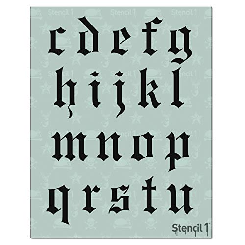 Stencil1 Old English Font Stencil 2" Alphabet Letters Painting Craft - size: 2" Letters