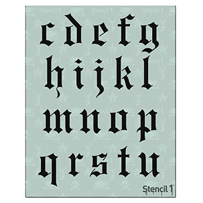 Stencil1 Old English Font Stencil 2" Alphabet Letters Painting Craft - size: 2" Letters