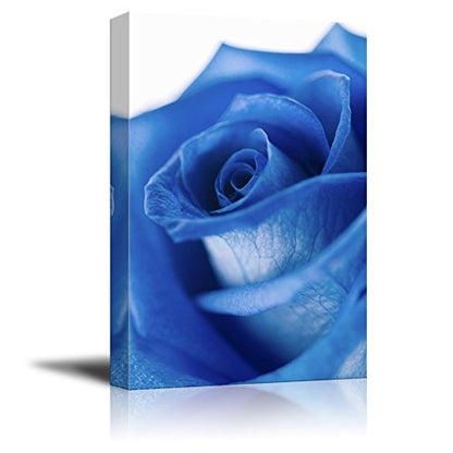 wall26 Canvas Wall Art - Closeup of a Blue Rose - Giclee Print Gallery Wrap Modern Home Art Ready to Hang - 12x18 inches - color: Artwork - 06, size: 18"L x 12"W