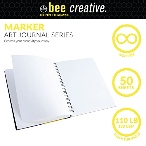 Bee Paper - 5.5" x 8" Creative Marker Drawing Journal - size: 5-1/2-inch x 8-inch, 50 Sheet Art Journal, style: Marker Art Journal